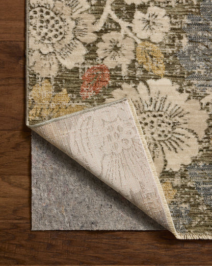 The Eileen ELE-03 Olive / Multi Area Rug pairs earthy olive and vibrant multi-toned tones and botanical patterns in a power-loomed polypropylene and polyester area rug