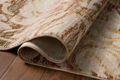 Crafted as a power-loomed polypropylene and polyester area rug, the Eileen ELE-04 Natural / Spice Area Rug brings warm natural and spirited spice warmth and botanical character to your space
