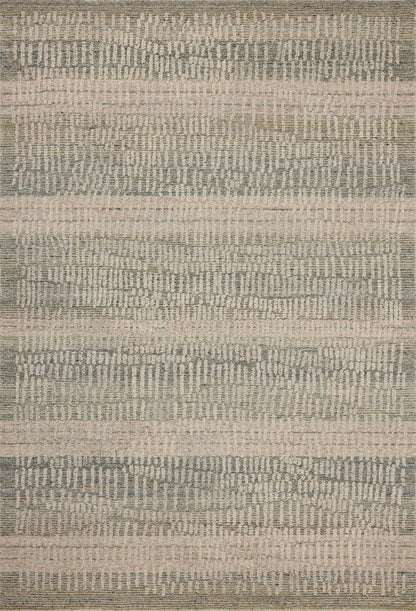 Designed with graphic and high-low textured artistry in earthy and delicate blush hues, the Elias ELA-02 Earth / Blush Area Rug is a hand-tufted wool area rug that stands out