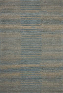 A hand-tufted wool area rug featuring graphic and high-low textured design and cool slate and warm natural tones, the Elias ELA-03 Slate / Natural Area Rug adds character to any room
