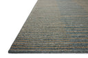A hand-tufted wool area rug featuring graphic and high-low textured design and cool slate and warm natural tones, the Elias ELA-03 Slate / Natural Area Rug adds character to any room