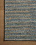 A hand-tufted wool area rug featuring graphic and high-low textured design and cool slate and warm natural tones, the Elias ELA-03 Slate / Natural Area Rug adds character to any room