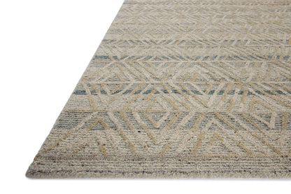 Rich in misty and warm natural hues with graphic and high-low textured detail, the Elias ELA-04 Fog / Natural Area Rug is a hand-tufted wool area rug built for style and comfort