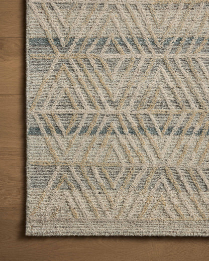 Rich in misty and warm natural hues with graphic and high-low textured detail, the Elias ELA-04 Fog / Natural Area Rug is a hand-tufted wool area rug built for style and comfort