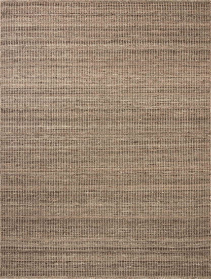 A stunning hand-woven wool and cotton area rug with striped detail, the Elma ELM-01 Bark Area Rug features grounded bark tones for a polished look