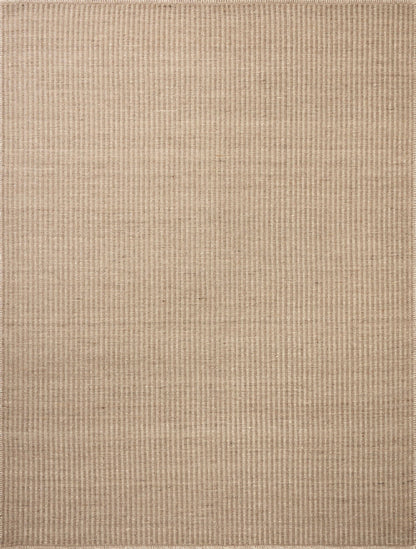The Elma ELM-01 Dove Area Rug delivers gentle dove beauty and striped elegance in a hand-woven wool and cotton area rug