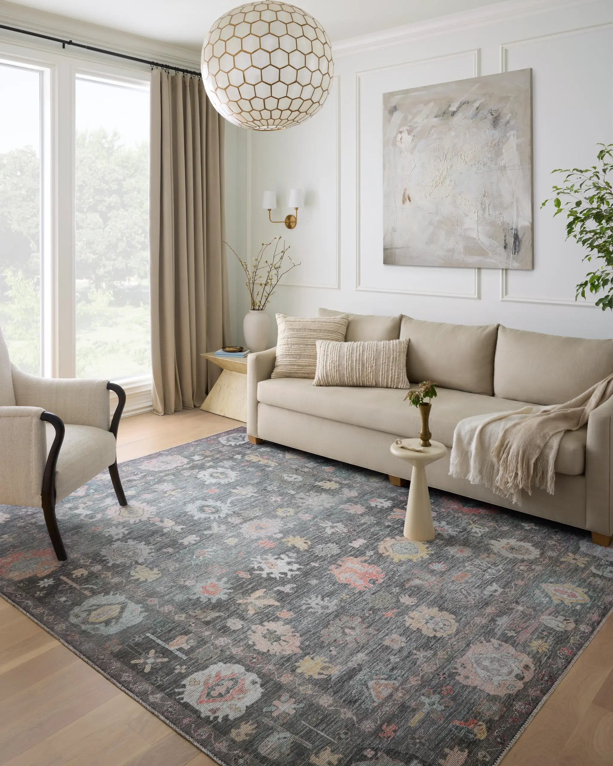 Elysium ELY-03 Charcoal / Multi Area Rug by Loloi