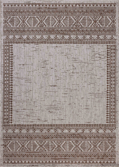 With coffee and gentle dove hues, the Easton ESN-01 Coffee / Dove Area Rug is a power-loomed polypropylene area rug that elevates any room