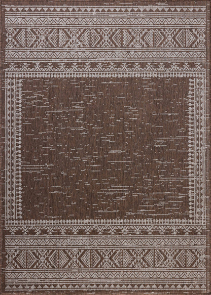 With coffee and gentle dove hues, the Easton ESN-01 Coffee / Dove Area Rug is a power-loomed polypropylene area rug that elevates any room