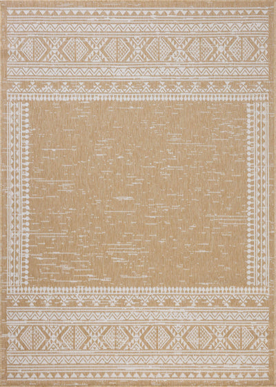 The Easton ESN-01 Ivory / Wheat Area Rug blends refined ivory and golden wheat tones into a power-loomed polypropylene area rug with timeless appeal