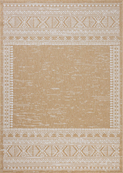 The Easton ESN-01 Ivory / Wheat Area Rug blends refined ivory and golden wheat tones into a power-loomed polypropylene area rug with timeless appeal