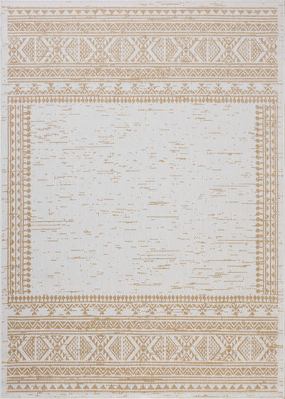 The Easton ESN-01 Ivory / Wheat Area Rug blends refined ivory and golden wheat tones into a power-loomed polypropylene area rug with timeless appeal