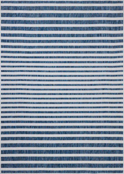 The Easton ESN-03 Denim / Ivory Area Rug delivers casual denim and refined ivory beauty in a power-loomed polypropylene area rug