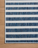 The Easton ESN-03 Denim / Ivory Area Rug delivers casual denim and refined ivory beauty in a power-loomed polypropylene area rug