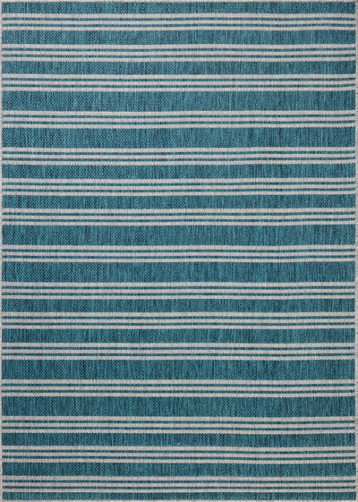 Designed in vibrant teal and misty hues, the Easton ESN-04 Teal / Fog Area Rug is a power-loomed polypropylene area rug that stands out