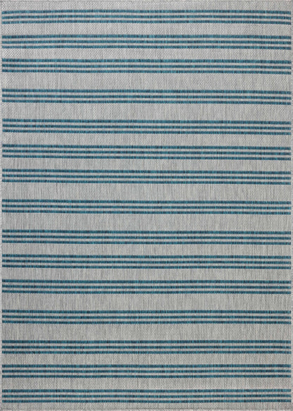 Designed in vibrant teal and misty hues, the Easton ESN-04 Teal / Fog Area Rug is a power-loomed polypropylene area rug that stands out