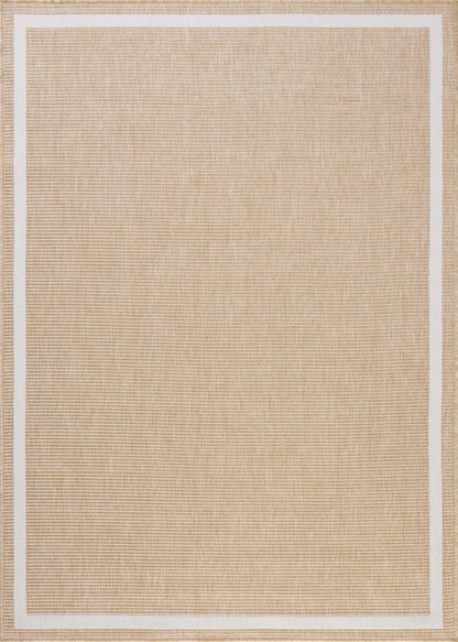 The Easton ESN-05 Wheat / Ivory Area Rug combines golden wheat and refined ivory tones with a power-loomed polypropylene area rug for effortless elegance
