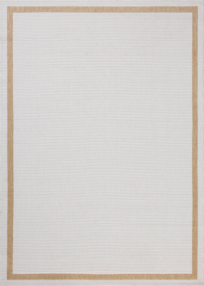 The Easton ESN-05 Wheat / Ivory Area Rug combines golden wheat and refined ivory tones with a power-loomed polypropylene area rug for effortless elegance