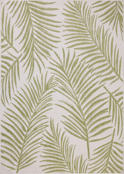 A power-loomed polypropylene area rug with refined ivory and green tones, the Easton ESN-06 Ivory / Green Area Rug adds character to any room