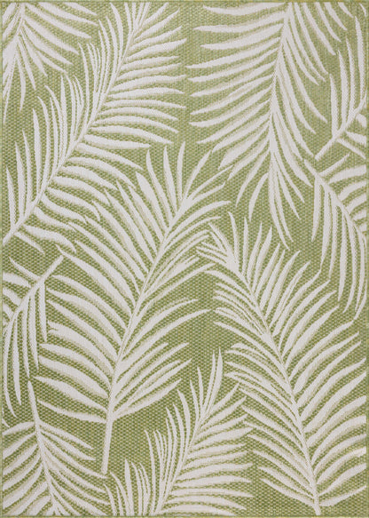 A power-loomed polypropylene area rug with refined ivory and green tones, the Easton ESN-06 Ivory / Green Area Rug adds character to any room