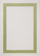 Rich in green and refined ivory hues, the Easton ESN-07 Green / Ivory Area Rug is a power-loomed polypropylene area rug built for style and comfort