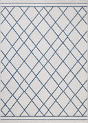 The Easton ESN-08 Ivory / Denim Area Rug offers refined ivory and casual denim sophistication in a power-loomed polypropylene area rug