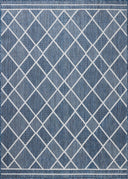 The Easton ESN-08 Ivory / Denim Area Rug offers refined ivory and casual denim sophistication in a power-loomed polypropylene area rug