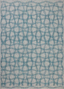 The Easton ESN-10 Fog / Teal Area Rug brings misty and vibrant teal character to your home in a power-loomed polypropylene area rug