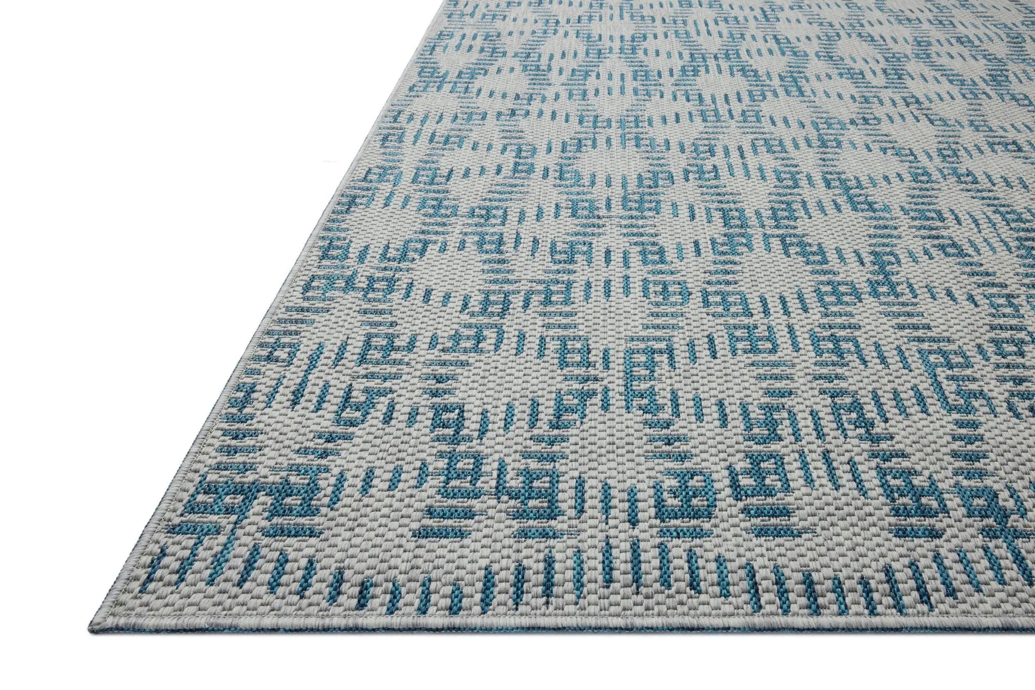 Easton ESN-10 Fog / Teal Area Rug by Loloi