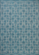 The Easton ESN-10 Fog / Teal Area Rug brings misty and vibrant teal character to your home in a power-loomed polypropylene area rug