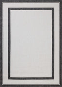 Finished in bold onyx and refined ivory tones, the Easton ESN-11 Onyx / Ivory Area Rug is a power-loomed polypropylene area rug for modern living