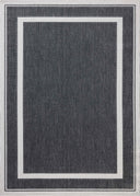 Finished in bold onyx and refined ivory tones, the Easton ESN-11 Onyx / Ivory Area Rug is a power-loomed polypropylene area rug for modern living