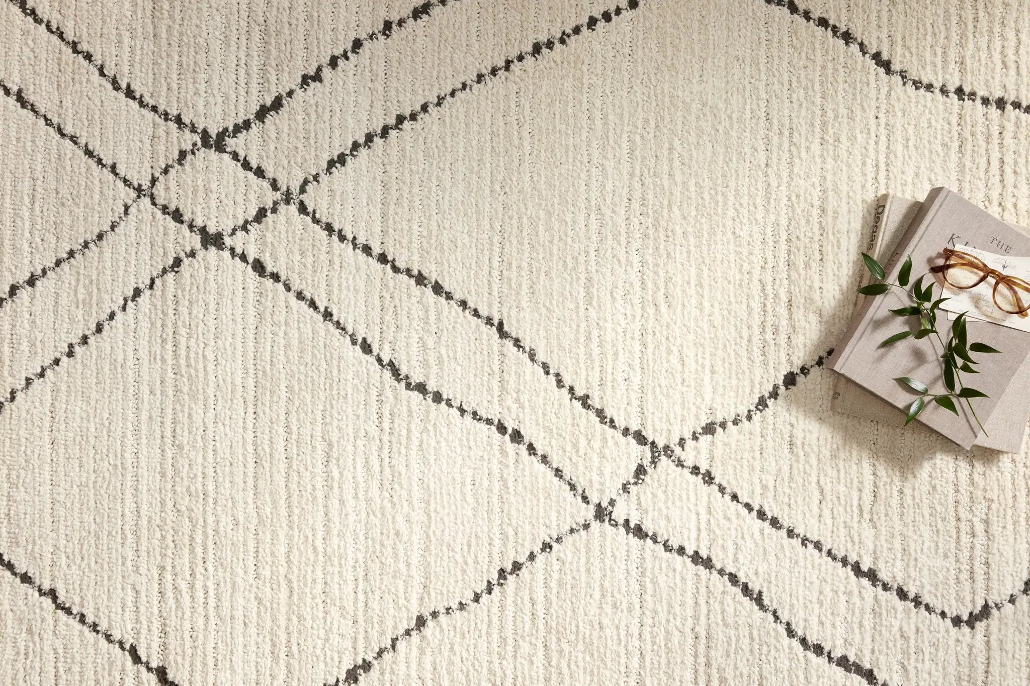 Fabian FAB-02 Ivory / Charcoal Area Rug by Loloi
