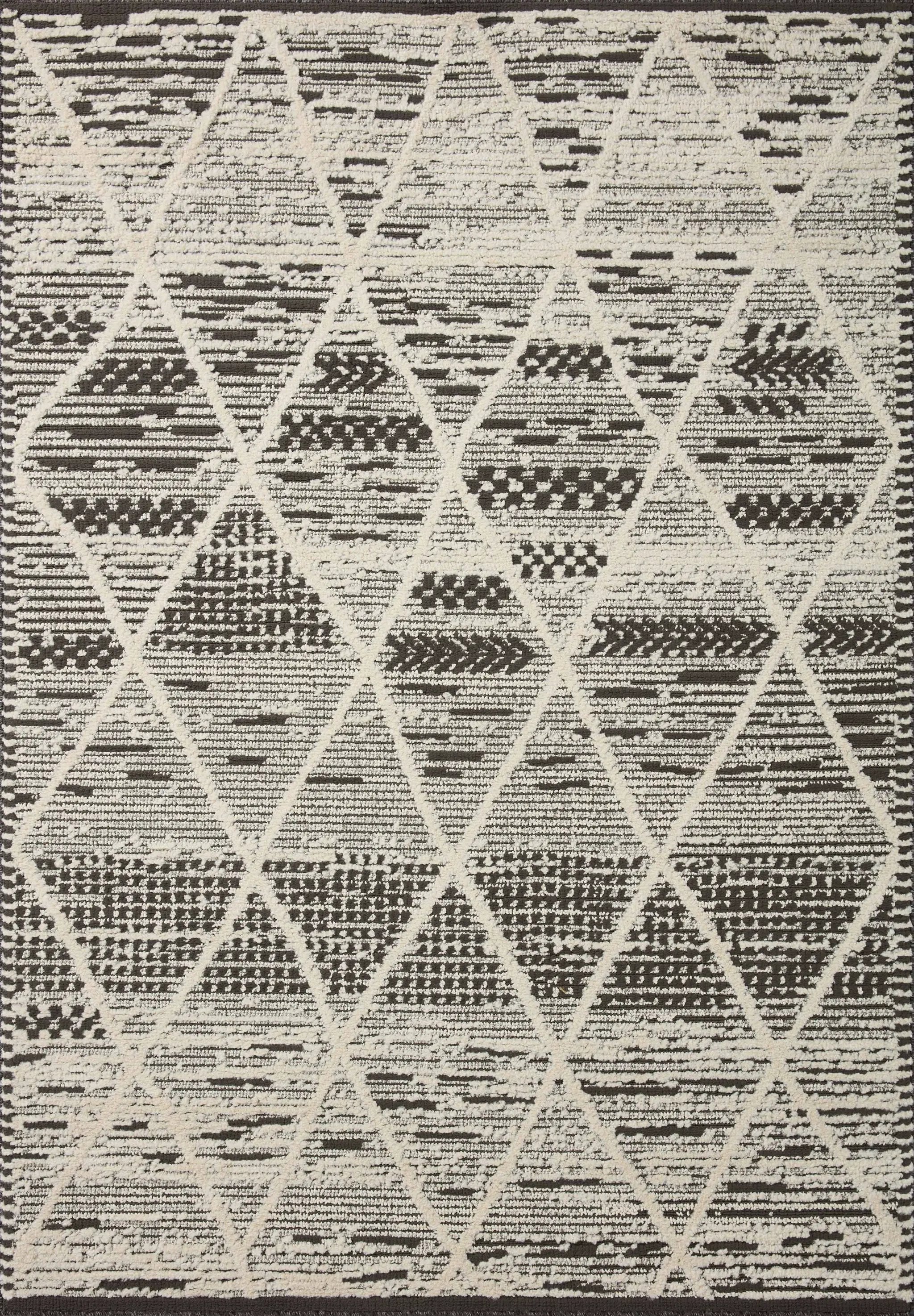 Fabian FAB-03 Charcoal / Ivory Area Rug by Loloi