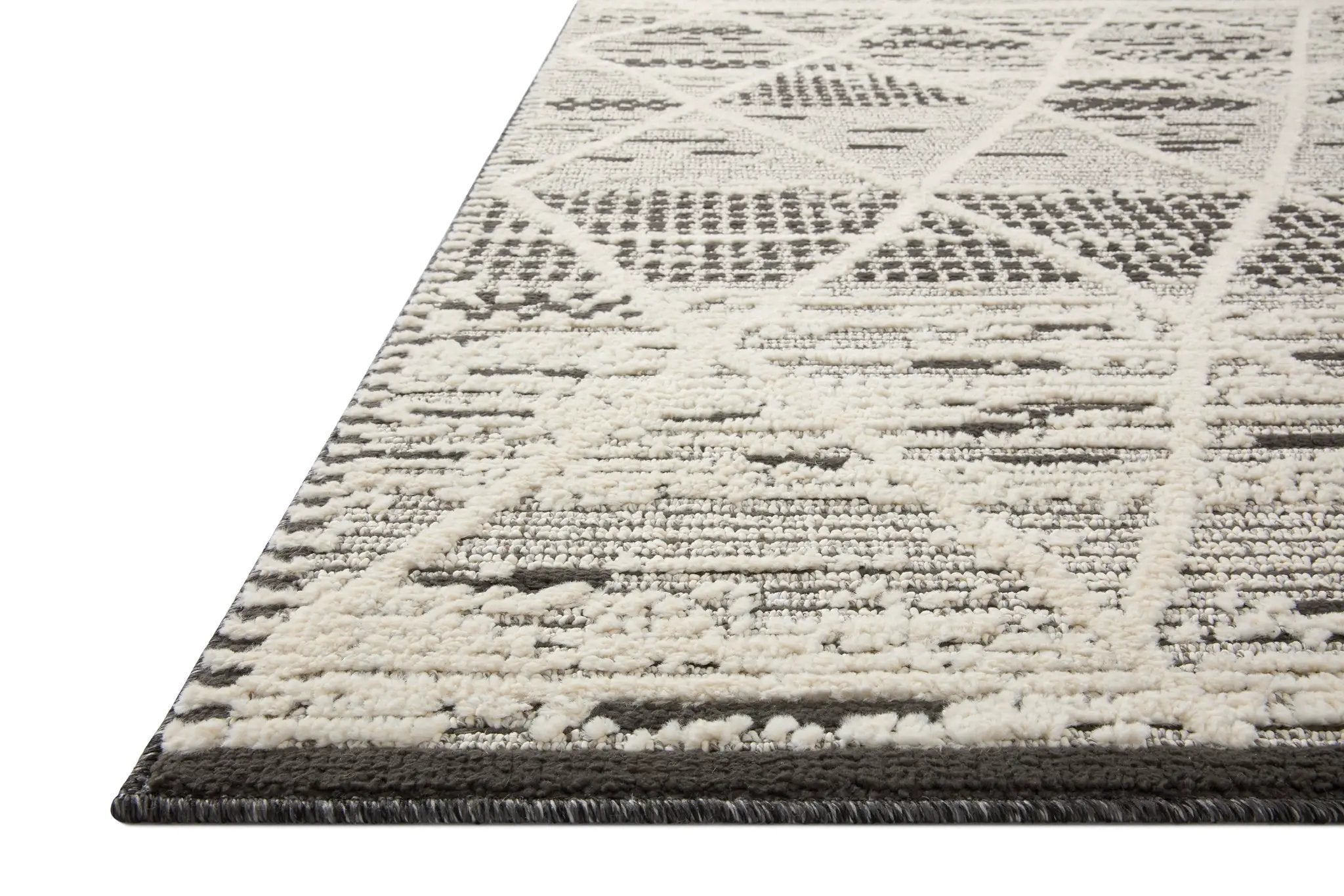 Fabian FAB-03 Charcoal / Ivory Area Rug by Loloi