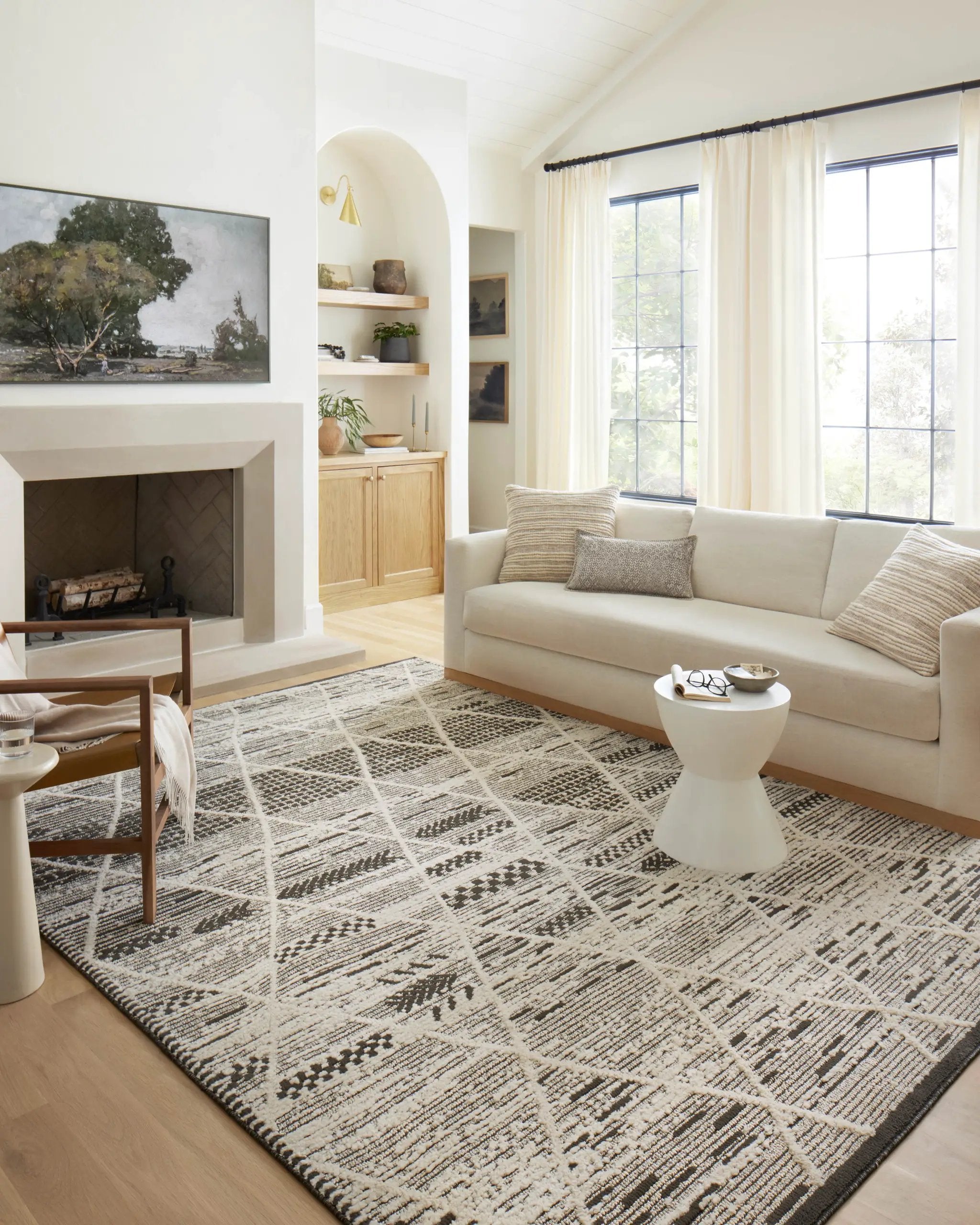 Fabian FAB-03 Charcoal / Ivory Area Rug by Loloi