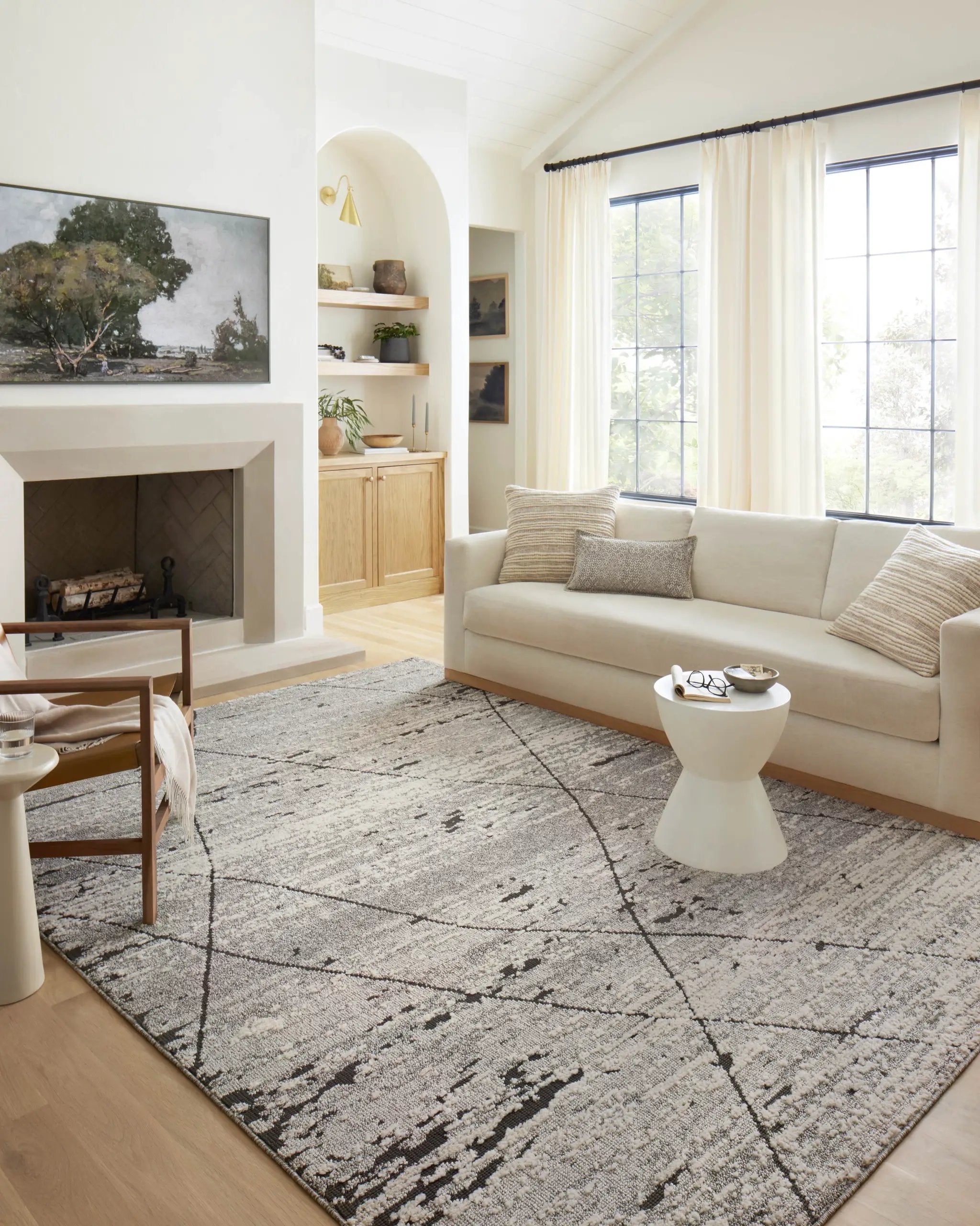 Fabian FAB-04 Grey / Charcoal Area Rug by Loloi