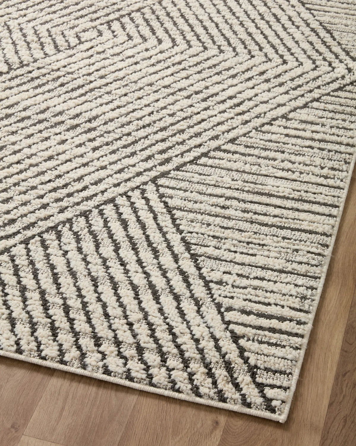 Fabian FAB-06 Charcoal / Ivory Area Rug by Loloi