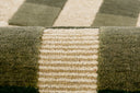 Momeni Fletcher FLT-1 green and taupe checkerboard wool Bauhaus-inspired area rug