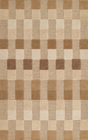 100% wool Momeni Fletcher FLT-1 area rug in natural earth tones featuring a Bauhaus-style