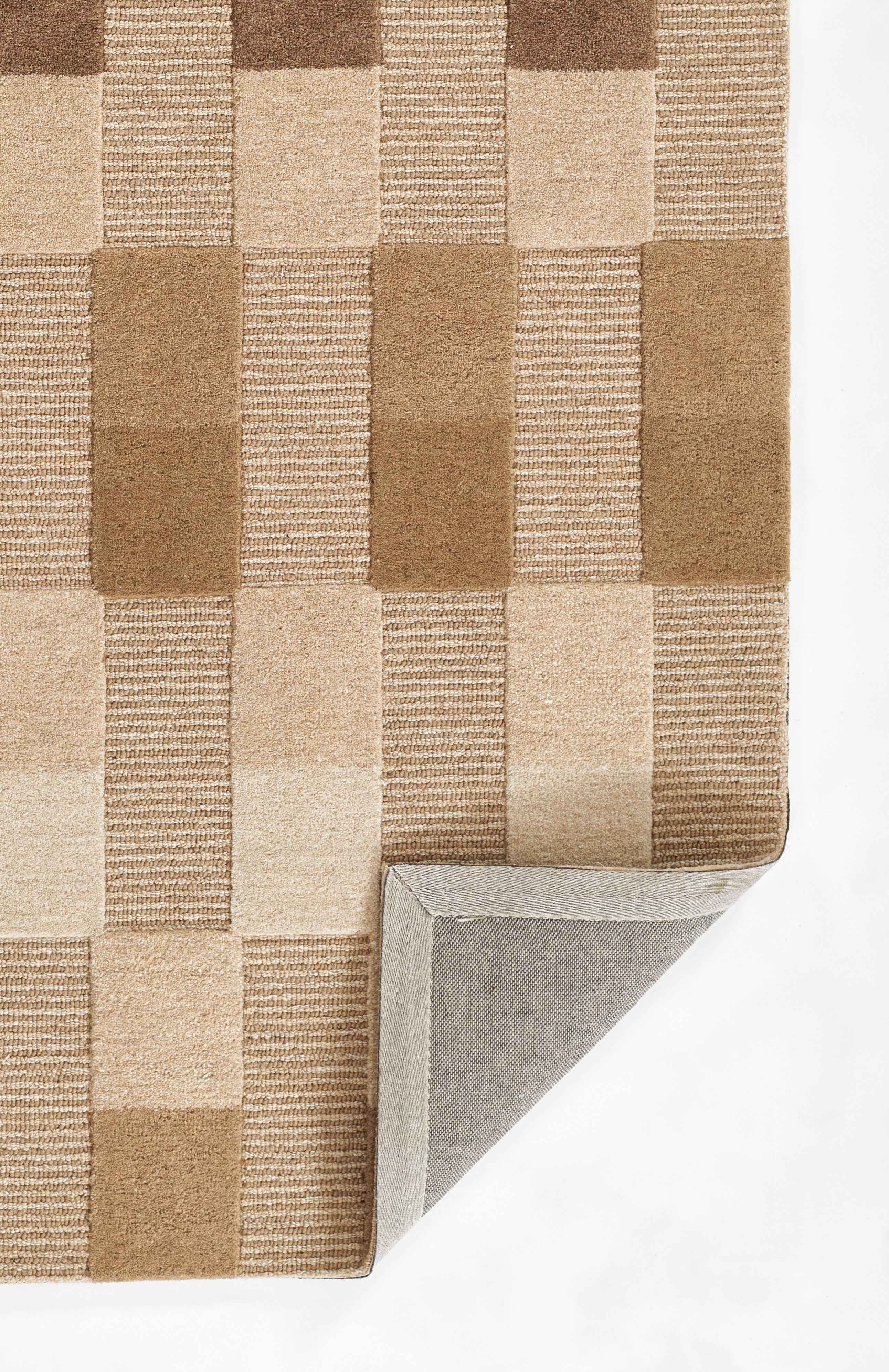 100% wool Momeni Fletcher FLT-1 area rug in natural earth tones featuring a Bauhaus-style