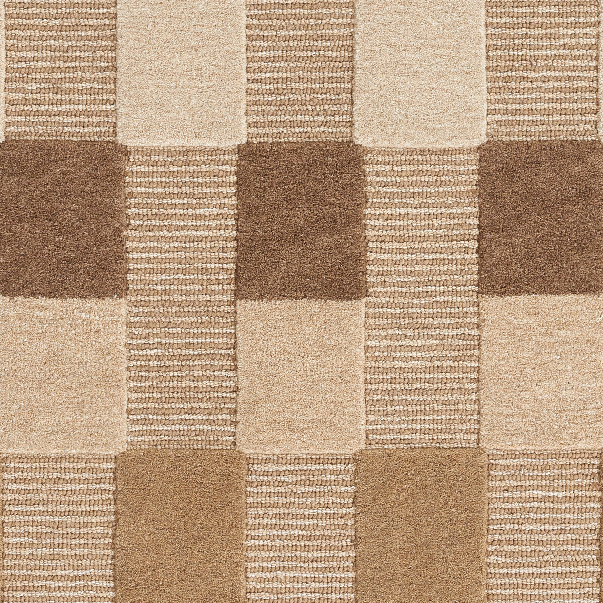 100% wool Momeni Fletcher FLT-1 area rug in natural earth tones featuring a Bauhaus-style