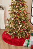 Momeni FTS-1 Red Round Furry Tree Skirt