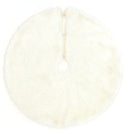 Momeni FTS-1 White Round Furry Tree Skirt