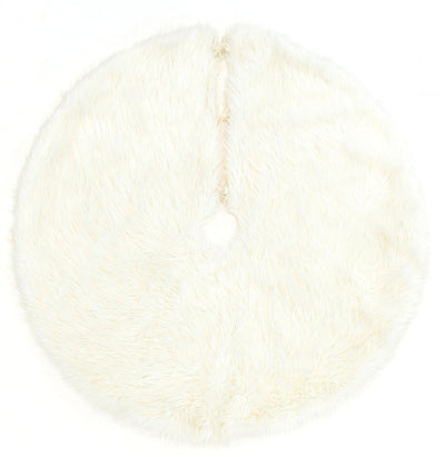 Momeni FTS-1 White Round Furry Tree Skirt