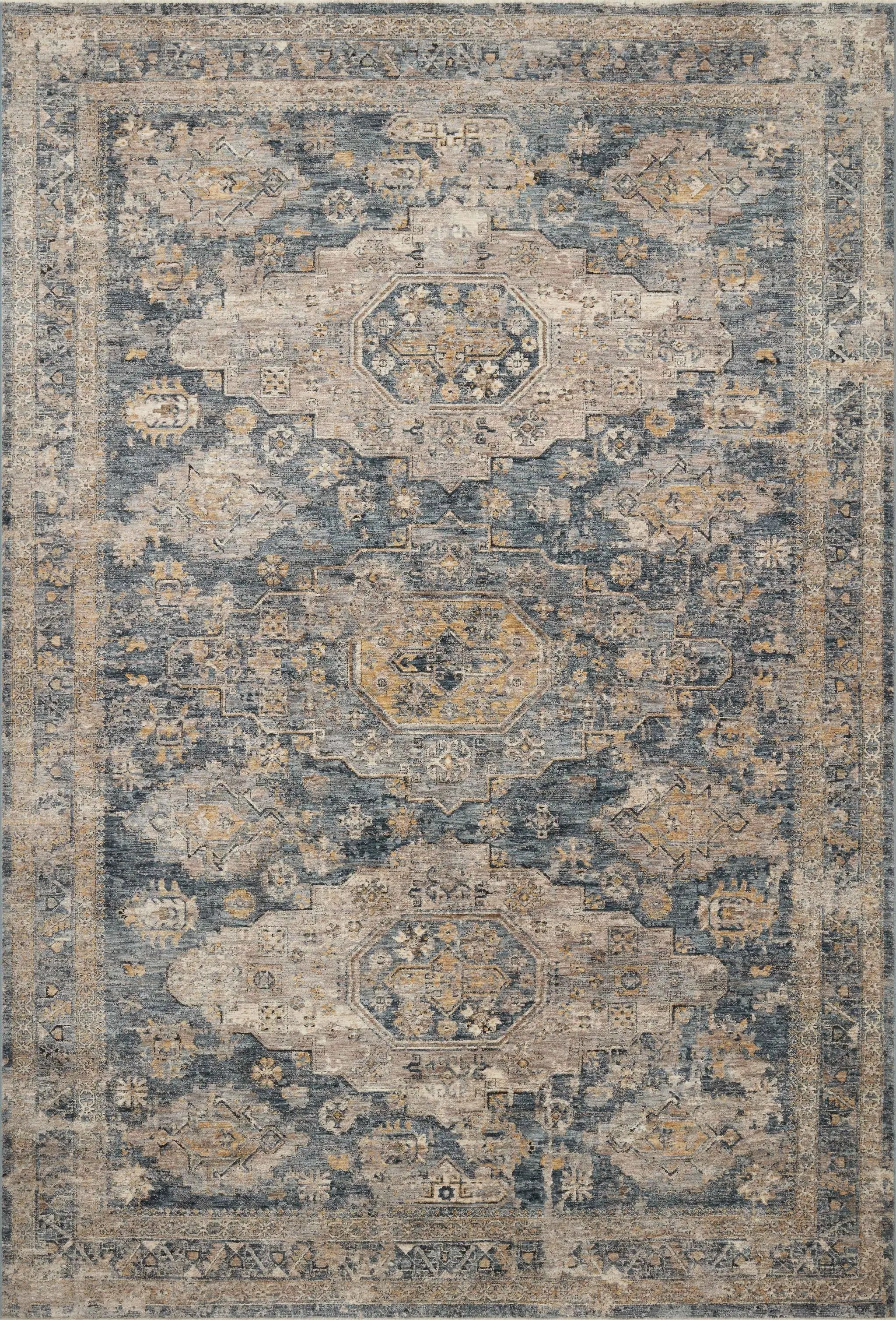 Gaia GAA-02 Denim / Taupe Area Rug by Loloi