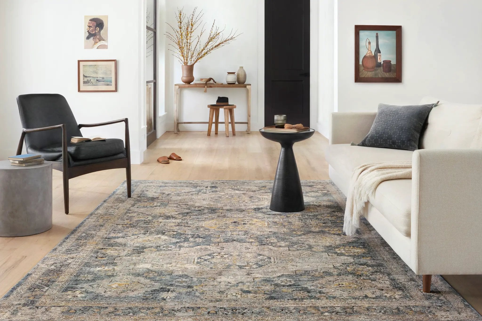 Gaia GAA-02 Denim / Taupe Area Rug by Loloi