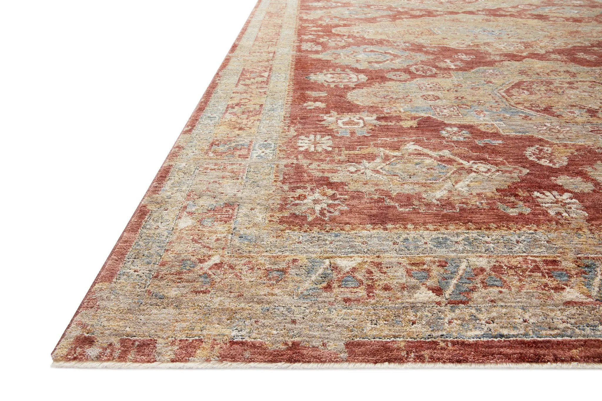 Gaia GAA-02 Gold / Brick Area Rug by Loloi