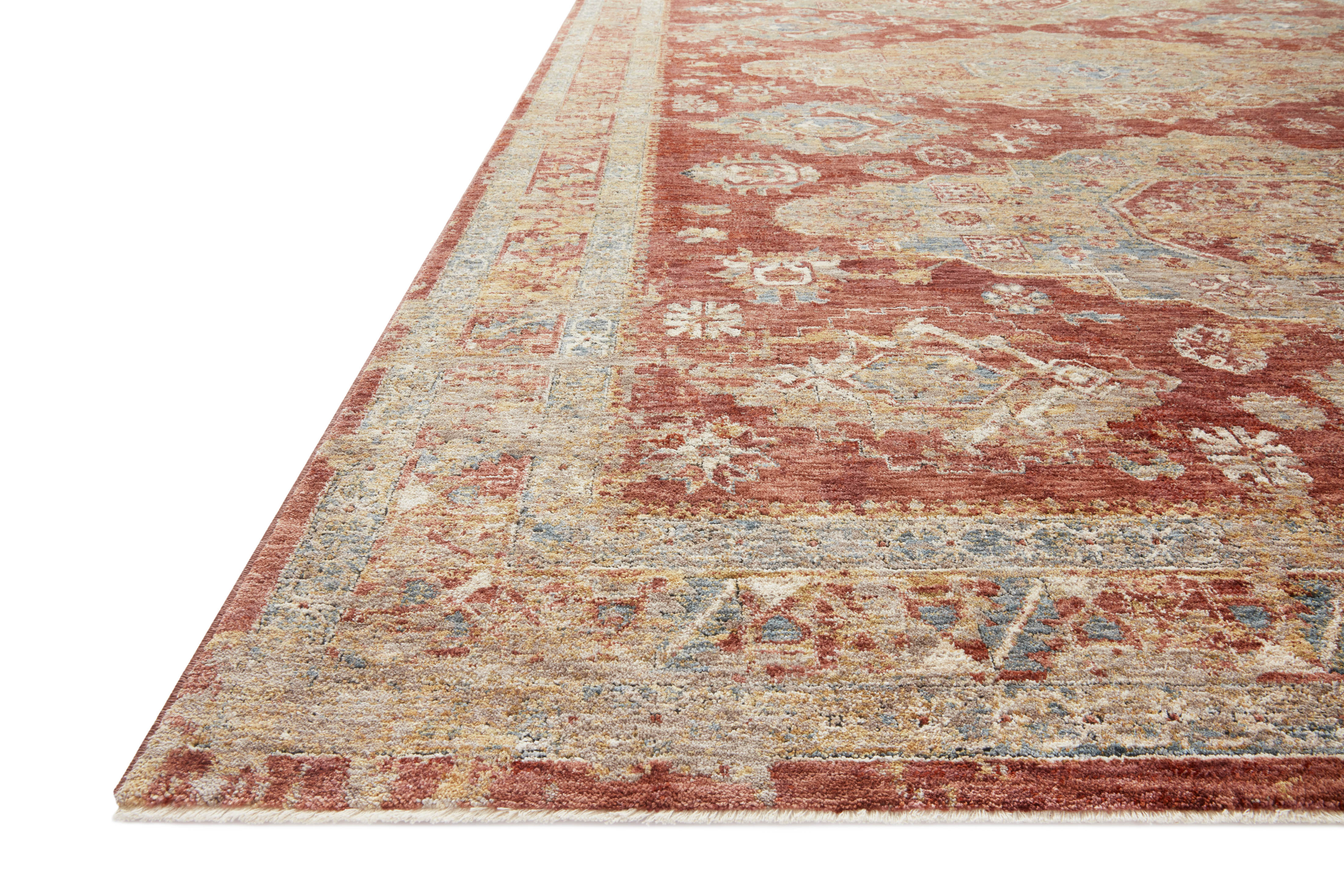 Loloi Gaia GAA-02 Gold / Brick Area Rug