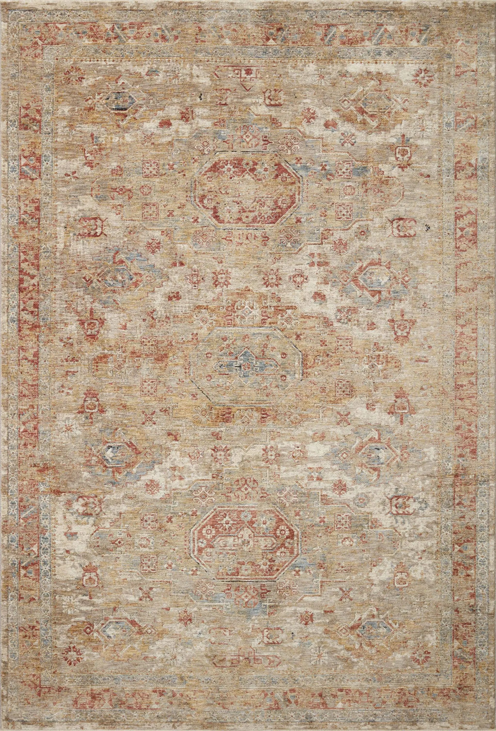Gaia GAA-02 Gold / Taupe Area Rug by Loloi